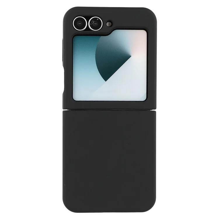Für Samsung Galaxy Z Flip6 5G Handy Hülle Flüssiges Silikon Stoßfest Abdeckung - Schwarz