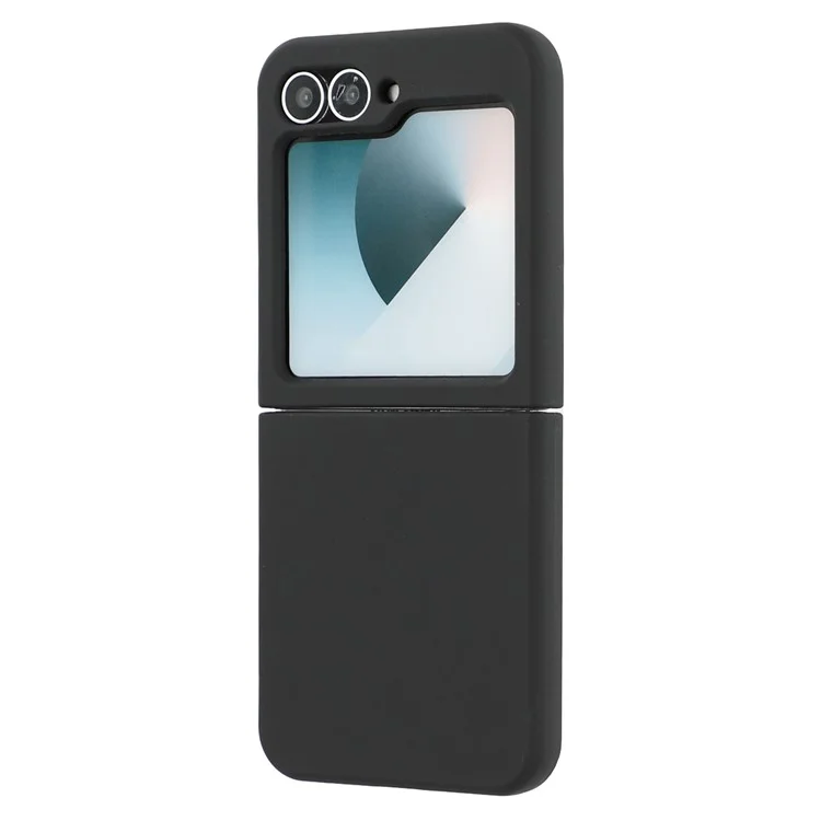 Für Samsung Galaxy Z Flip6 5G Handy Hülle Flüssiges Silikon Stoßfest Abdeckung - Schwarz