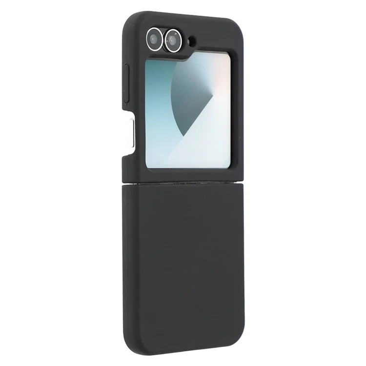 Für Samsung Galaxy Z Flip6 5G Handy Hülle Flüssiges Silikon Stoßfest Abdeckung - Schwarz