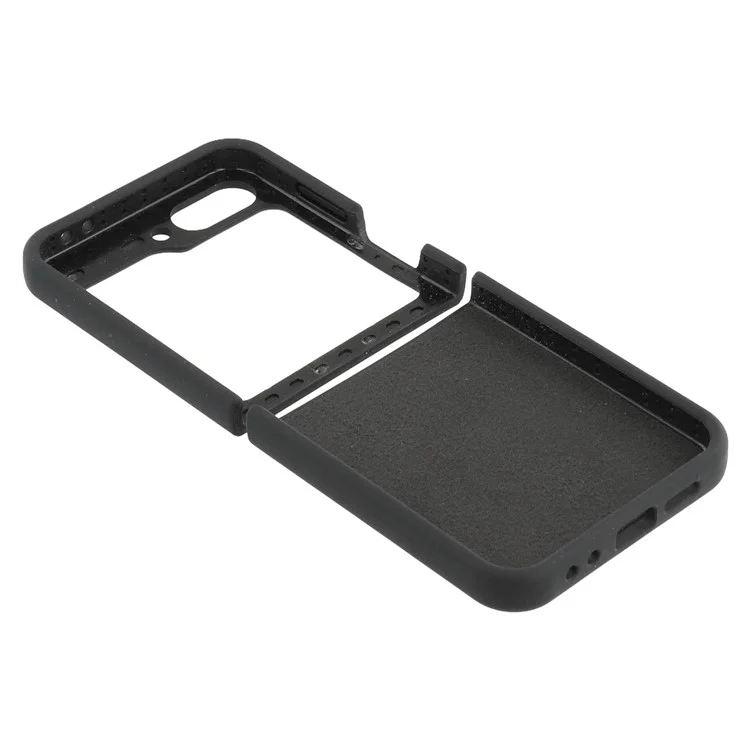 Für Samsung Galaxy Z Flip6 5G Handy Hülle Flüssiges Silikon Stoßfest Abdeckung - Schwarz