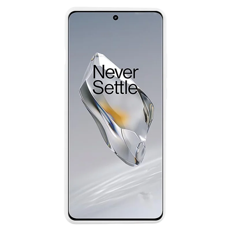 For OnePlus 12 5G Cell Phone Case Liquid Silicone Dropproof Cover - White