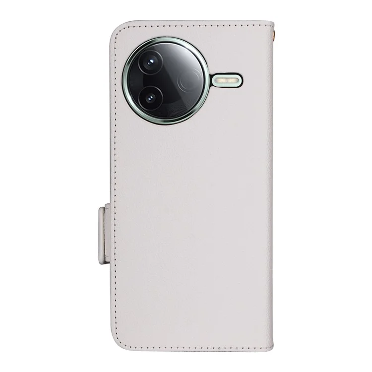 Чехол для Xiaomi Redmi K80 5G / K80 Pro 5G, текстура личи, кожаный кошелек, флип-чехол для телефона - белый