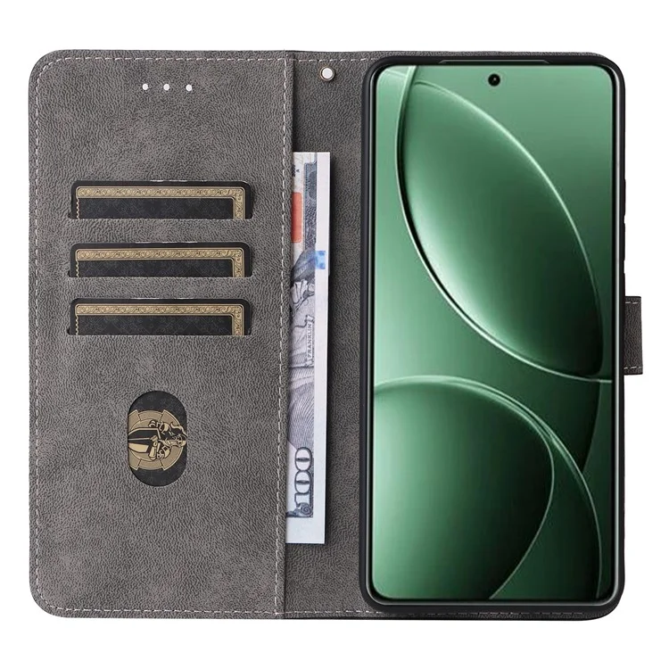 Чехол-книжка для Xiaomi Redmi K80 5G / K80 Pro 5G с блокировкой RFID, кожаный, со стойкой и окном просмотра - Черный