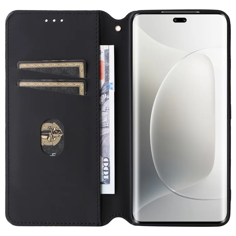 Für Honor 300 Pro / 300 Ultra Brieftasche Rhombus geprägter Leder-Handyhülle - Silber