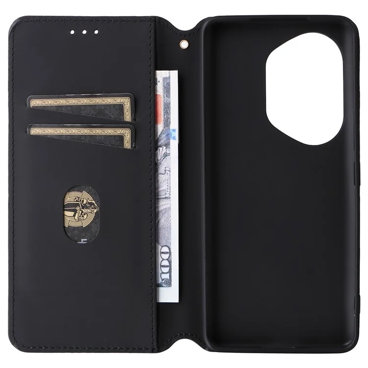 Für Honor 300 Pro / 300 Ultra Brieftasche Rhombus geprägter Leder-Handyhülle - Silber