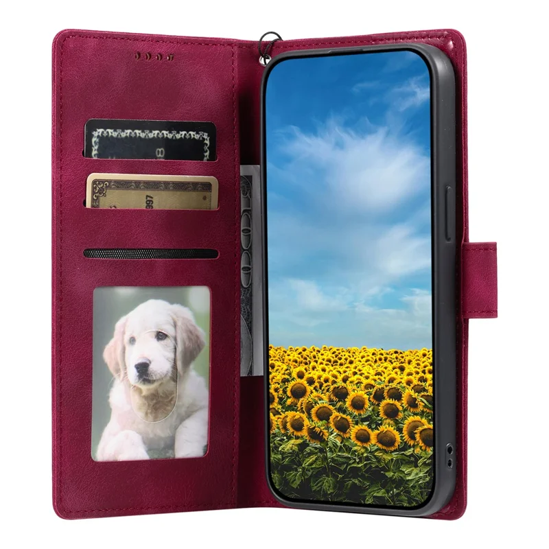 Style 018 For Xiaomi Redmi Note 14 5G Case Imprinted Totem Skin Feel Wallet Leather Phone Cover - Rose