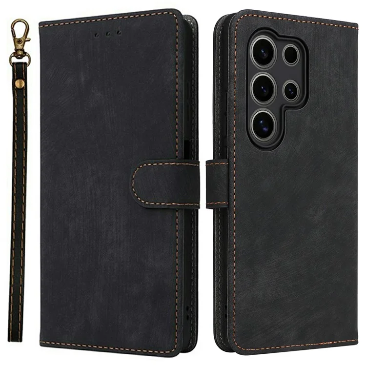 Per itel S25 Ultra Wallet Case RFID Blocking PU Leather Cover Stand View - Nero