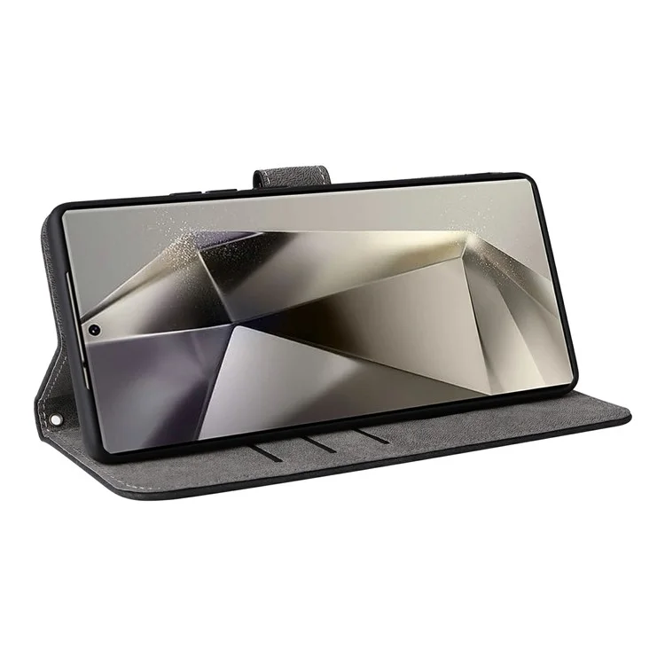 Per itel S25 Ultra Wallet Case RFID Blocking PU Leather Cover Stand View - Nero