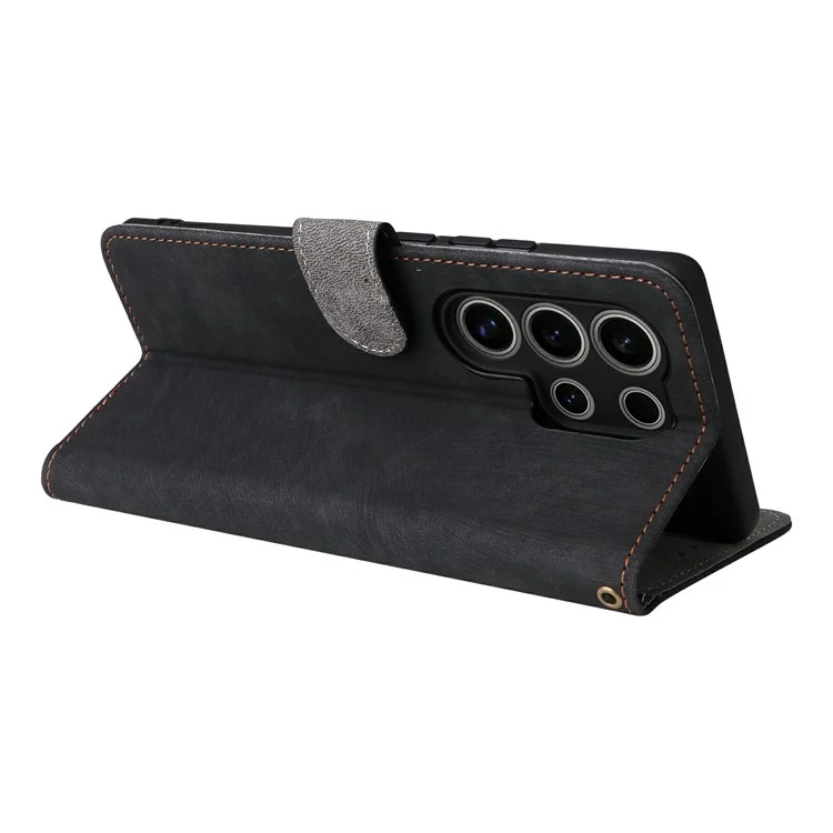 Per itel S25 Ultra Wallet Case RFID Blocking PU Leather Cover Stand View - Nero