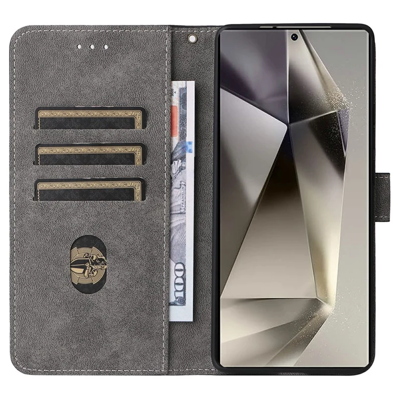 For itel S25 Ultra Wallet Case RFID Blocking PU Leather Cover Stand View - Blue