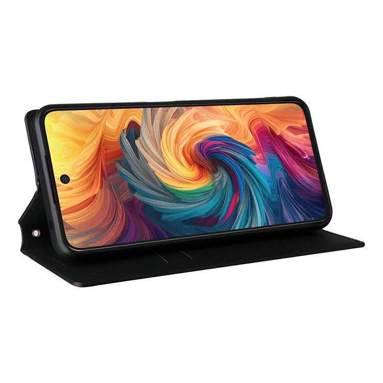 Étui portefeuille en cuir avec motif en losange pour ZTE Blade V70 / nubia V70 - Argent