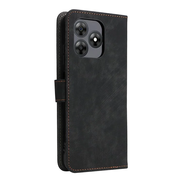 Для Blackview Wave 8C Бумажник Чехол RFID блокирующий PU кожаный чехол Стенд Вид - Черный