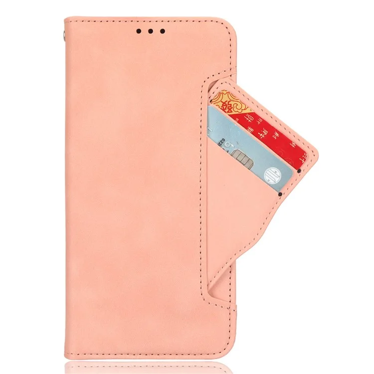 Per Oppo Reno13 Pro 5G Custodia in pelle Portafoglio Cover con più slot per schede - Rosa