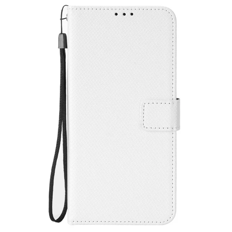 Custodia per Oppo Reno13 Pro 5G in pelle PU con texture a diamante - Bianco