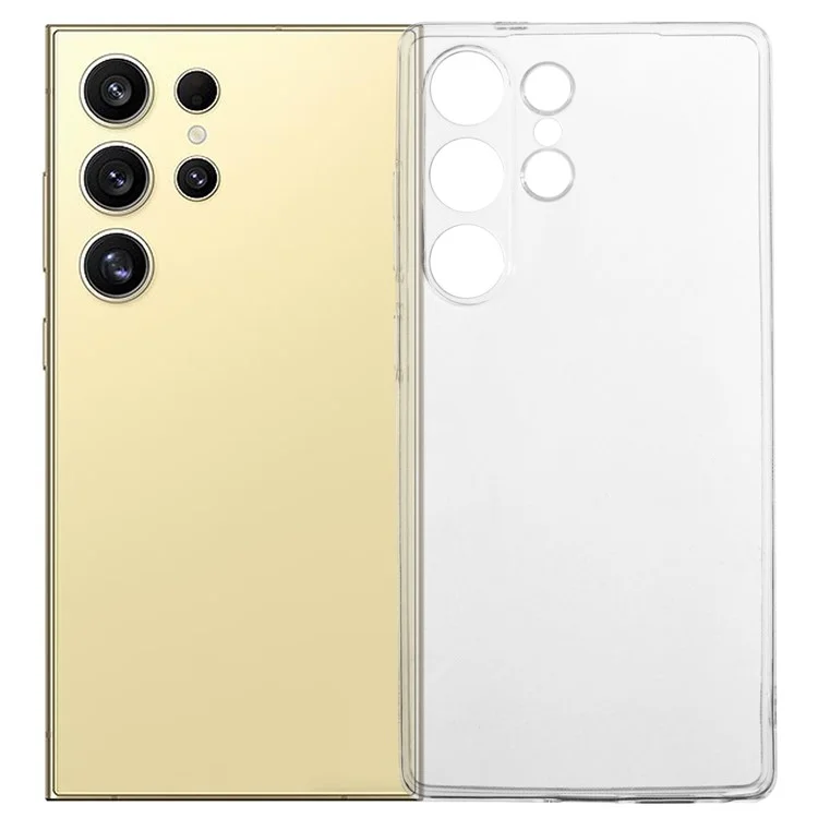 UNITHIN Für Samsung Galaxy S25 Ultra Hülle Ultra dünn 0,7 mm klare TPU-Anti-Drop-Handyhülle mit präzisen Aussparungen
