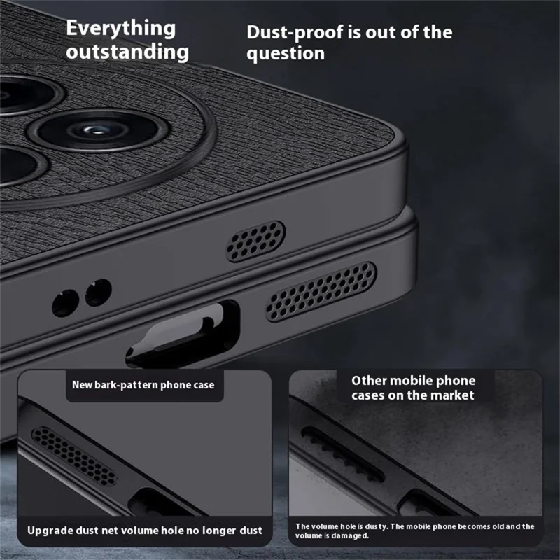 For OnePlus Ace 5 5G Case Wood Texture PU Leather Coated PC TPU Phone Cover - Grey