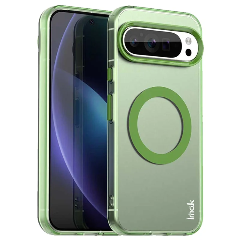 IMAK For Google Pixel 9 Pro XL Magnetic Case Candy Color Anti Drop TPU + PET Back Cover - Green