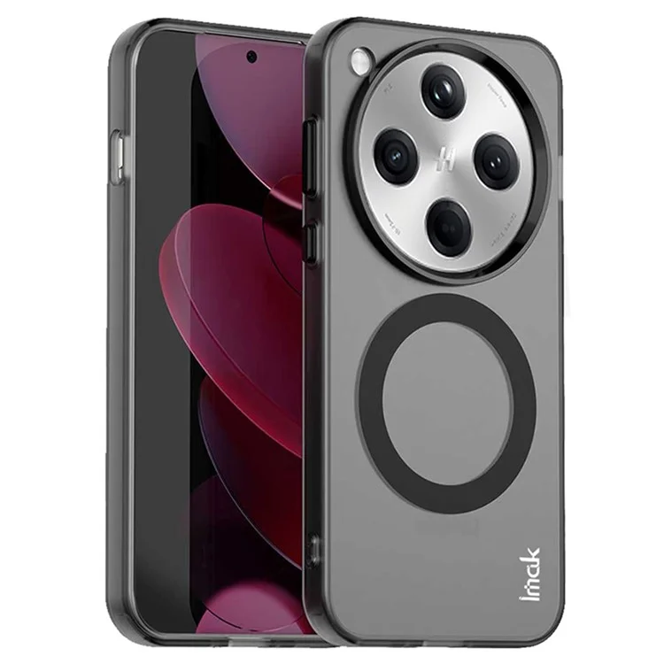 Capa IMAK para Oppo Find X8 5G compatível com MagSafe, cor de doce, anti-queda, TPU + PET - Preta