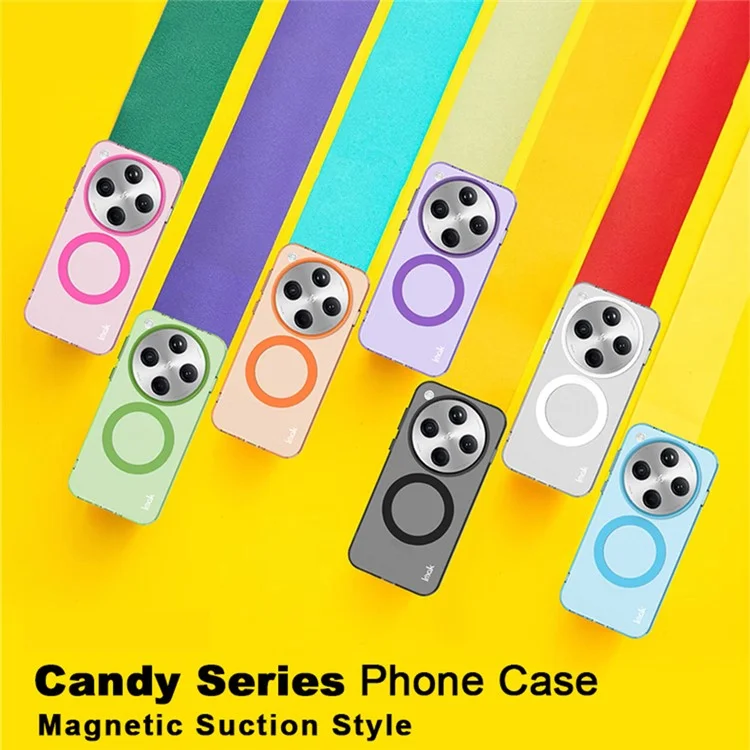 IMAK For Oppo Find X8 5G Case Compatible with MagSafe Candy Color Anti Drop TPU + PET Back Cover - Blue