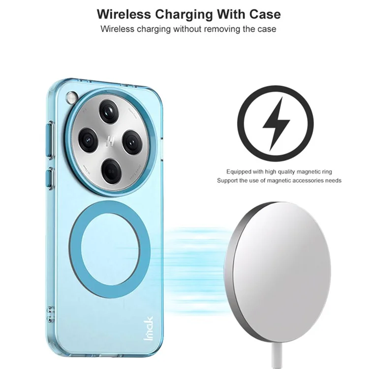 IMAK For Oppo Find X8 5G Case Compatible with MagSafe Candy Color Anti Drop TPU + PET Back Cover - Blue