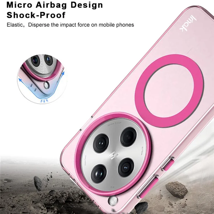 IMAK For Oppo Find X8 5G Case Compatible with MagSafe Candy Color Anti Drop TPU + PET Back Cover - Blue