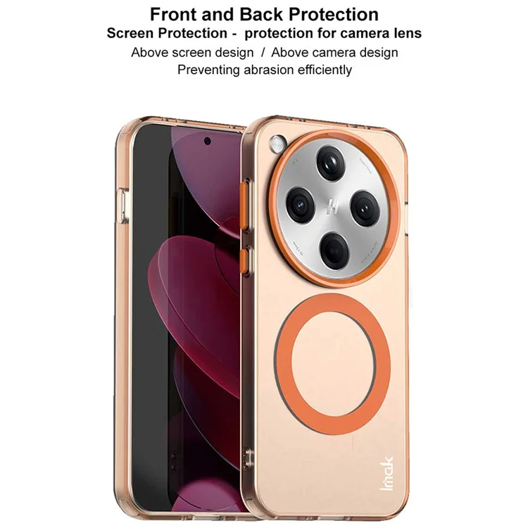 IMAK For Oppo Find X8 5G Case Compatible with MagSafe Candy Color Anti Drop TPU + PET Back Cover - Blue