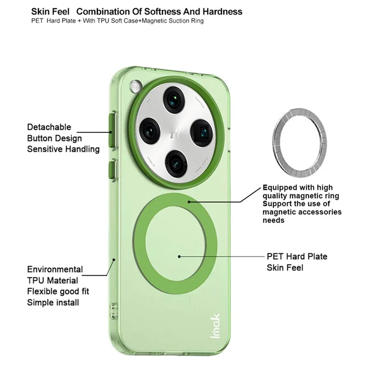 Coque pour Oppo Find X8 Pro 5G compatible avec MagSafe, couleur bonbon, anti-chute en TPU + couverture arrière en PET - Noir