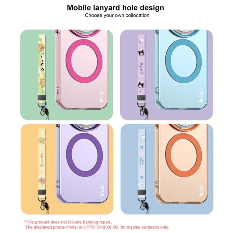 Coque pour Oppo Find X8 Pro 5G compatible avec MagSafe, couleur bonbon, anti-chute en TPU + couverture arrière en PET - Noir