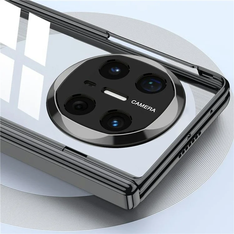 GKK For Huawei Mate X6 Case Ultra Clear Magnetic Hinge PC + Tempered Glass Phone Cover - Silver