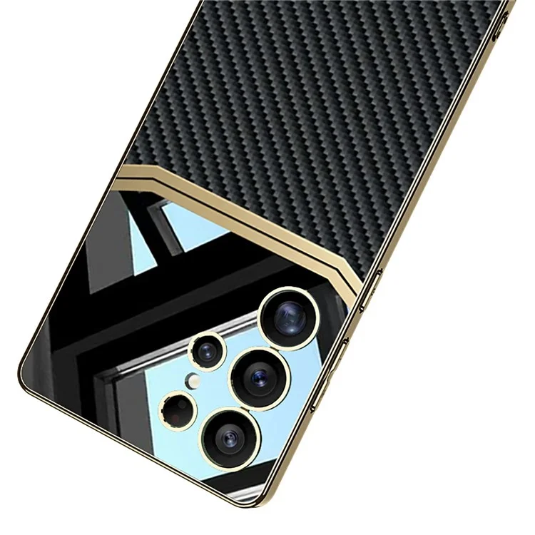 GKK For Samsung Galaxy S25 Ultra Case Electroplated TPU PC PU Phone Back Cover - Midnight Green