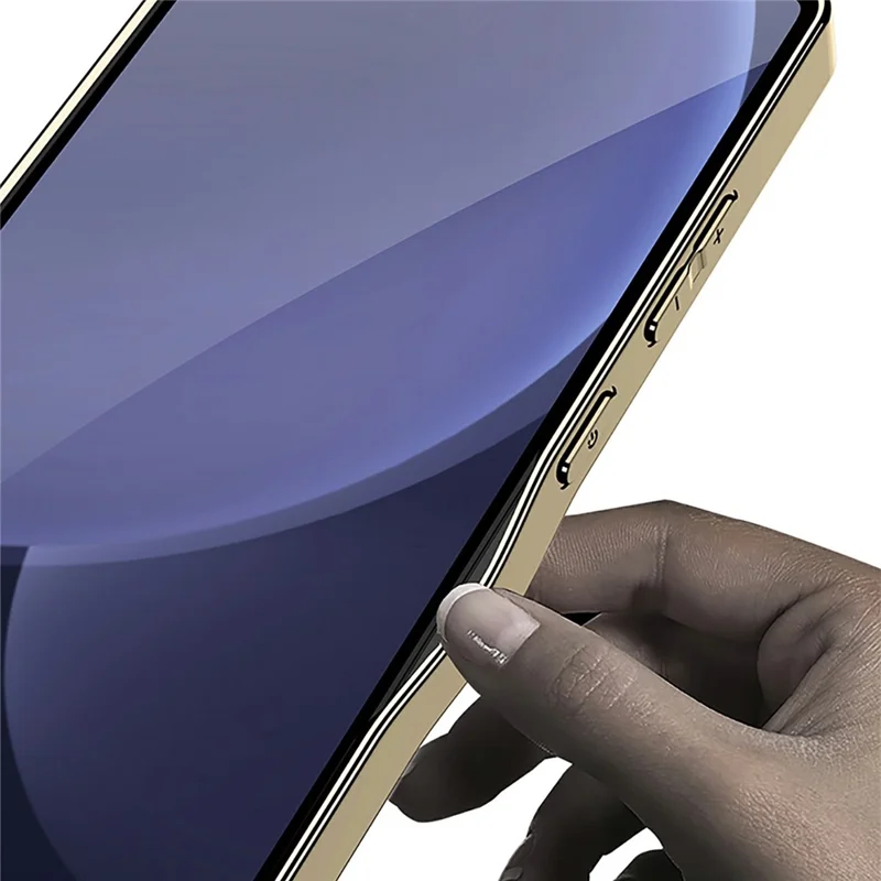Custodia GKK per Samsung Galaxy S23 Ultra, cover posteriore in TPU placcato in metallo e PC PU - Verde mezzanotte