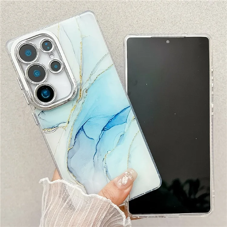 Für Samsung Galaxy S24 Ultra Hülle IMD Marmoroptik Elektroplattierter Schutzhülle - M5