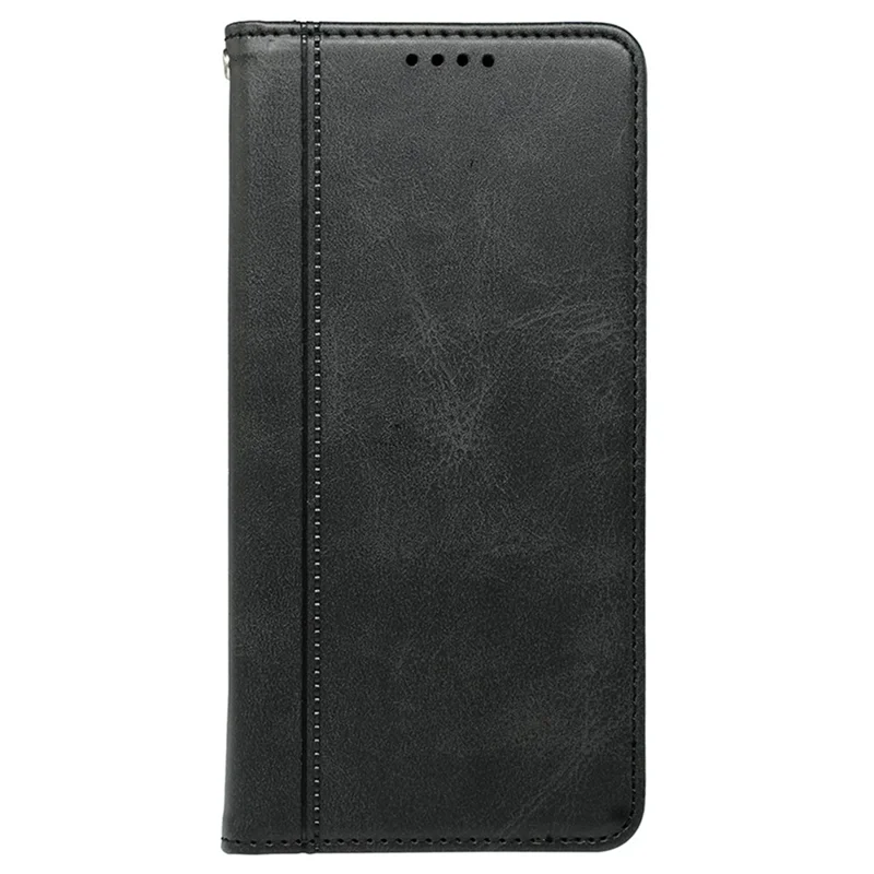 For Honor 300 Case Hidden Magnetic Closure Calf Texture Leather Phone Cover - Black
