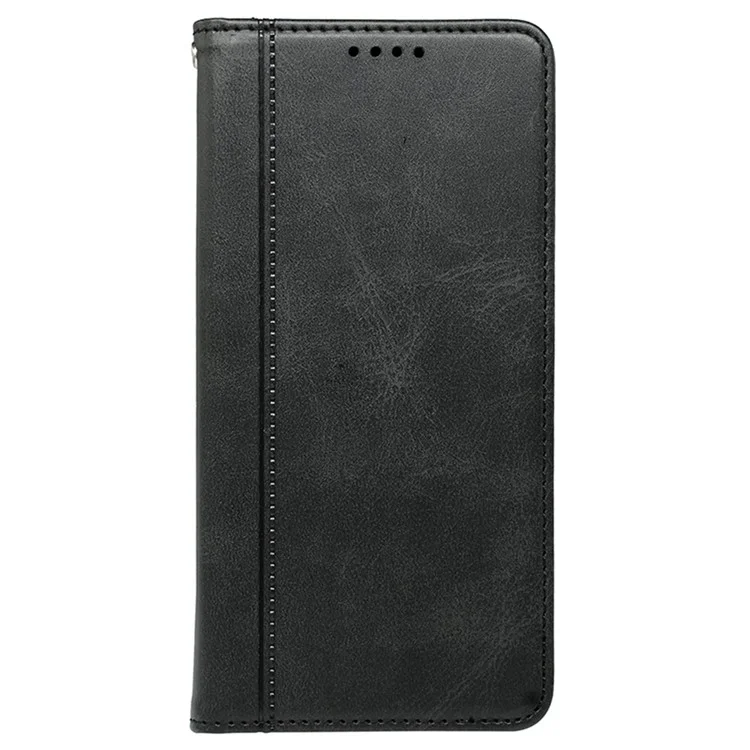 Funda para Honor X9c 5G / X60 Pro 5G con cierre magnético oculto y textura de piel de becerro - Negro