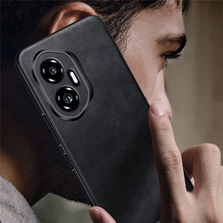 SULADA For Honor 300 Pro Case PU Leather + TPU + PC Back Phone Cover - Black
