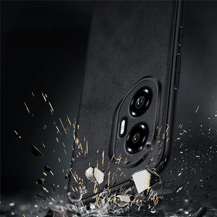 SULADA For Honor 300 Pro Case PU Leather + TPU + PC Back Phone Cover - Black