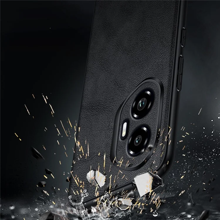SULADA For Honor 300 Ultra Case PU Leder + TPU + PC Rückseite Handyhülle - Schwarz