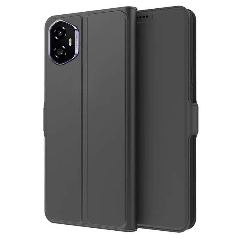 For Honor 300 Case Shockproof TPU Inner Shell Leather Phone Cover Card Slot - Black