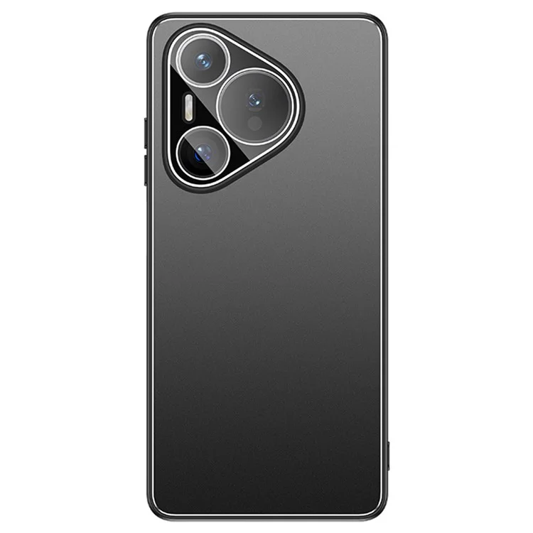 Funda para Huawei Pura 70 de PC + TPU, tapa trasera mate con película para lente - Negro