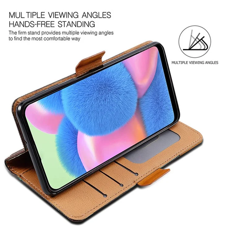 Funda para teléfono móvil For Honor X9c Smart 5G / X60 5G, de cuero PU con diseño de color combinado - Marrón