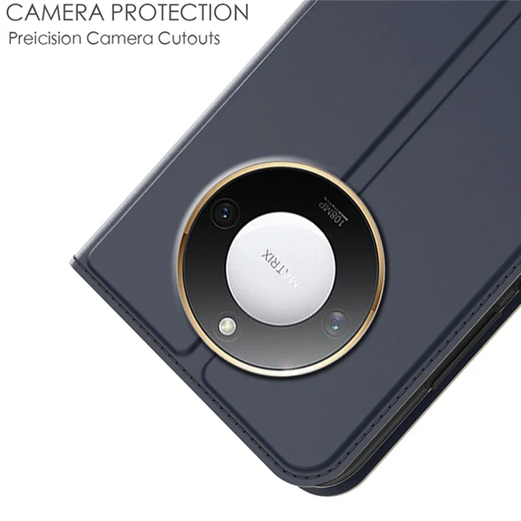 Für Honor X9c Smart 5G / X60 5G Hülle PU-Leder Handyhülle mit Kartenfach Ständer Magnetverschluss - Blau
