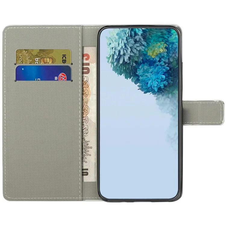 For Motorola Moto G15 4G  /  G15 Power 4G Case Pattern Print PU Leather Wallet Phone Cover - Dots Owl