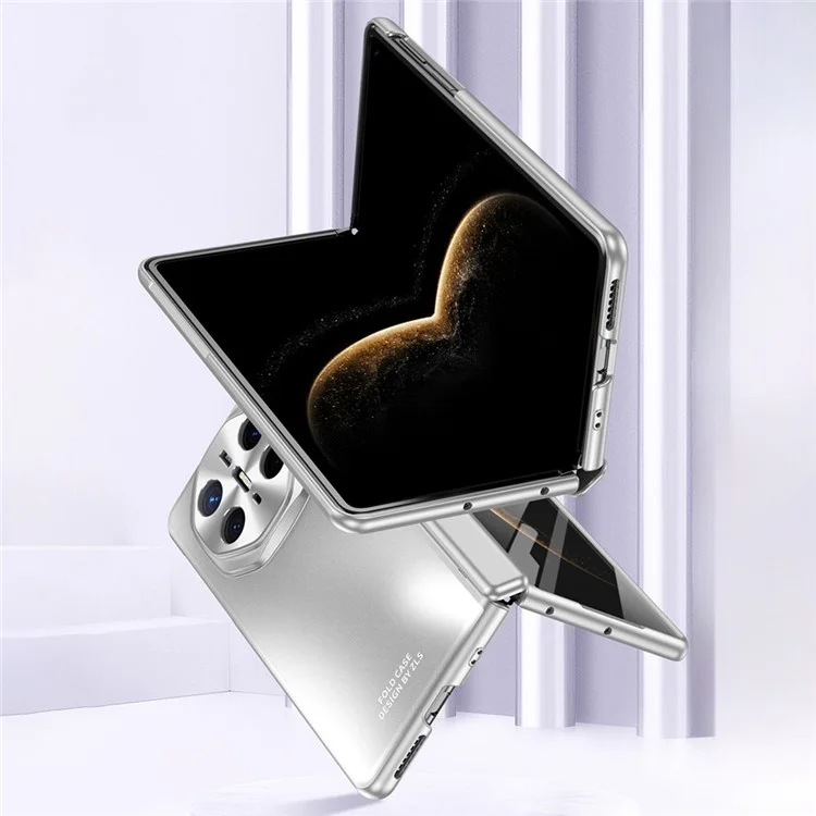 For Huawei Mate X6 Phone Case Hard PC Shockproof Cover with Front Screen Film - Black