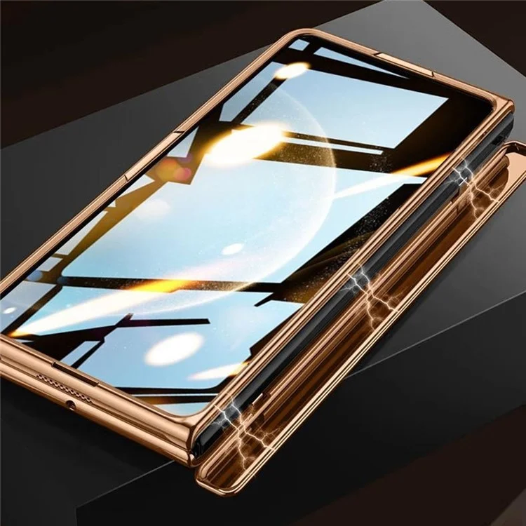 For Huawei Mate X6 Case PC + PU Phone Back Cover Built In Screen Protector - Red