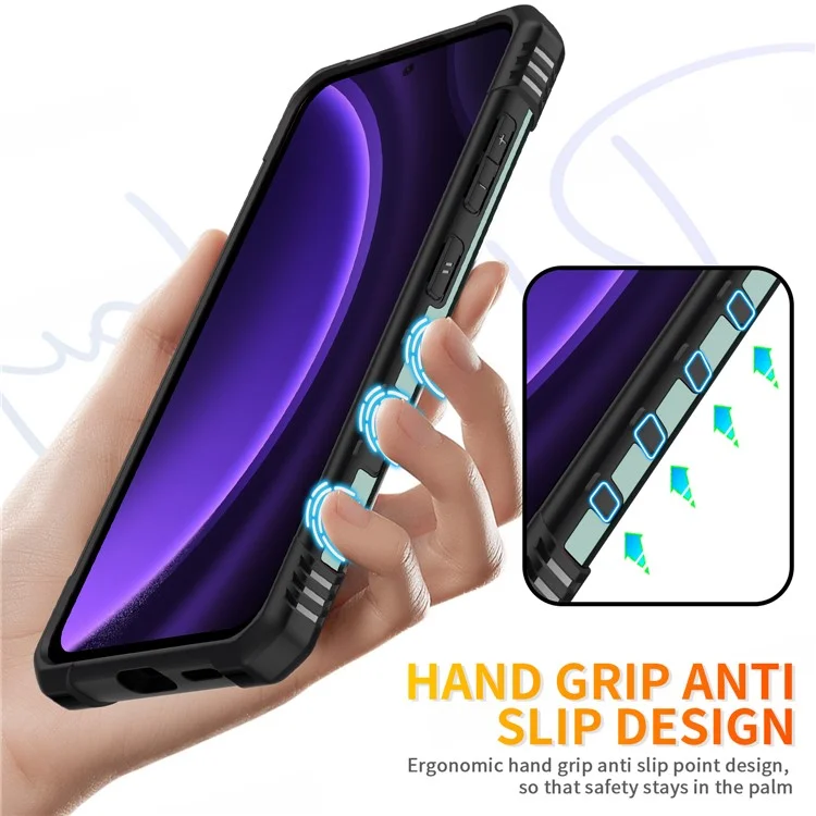 Funda para Samsung Galaxy A26 5G de PC + TPU a prueba de golpes con soporte de anillo - Verde oscuro