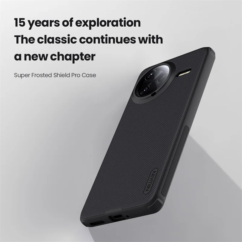 NILLKIN Frosted Shield Pro Hülle für Xiaomi Redmi K80 Pro 5G - Mattschwarze PC + TPU Handyhülle