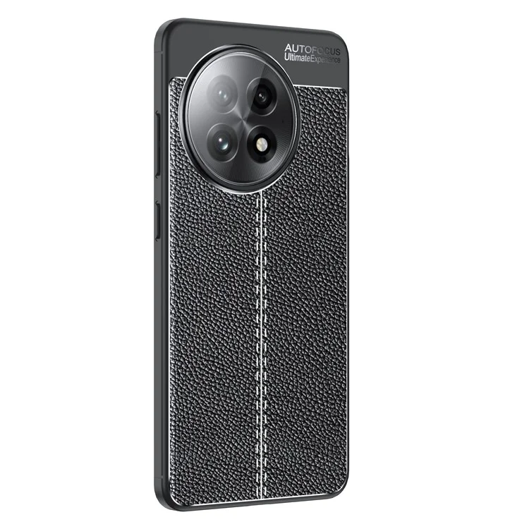 Per OnePlus Ace 5 5G Custodia Texture Litchi TPU Flessibile Copertura Telefonica, Nero