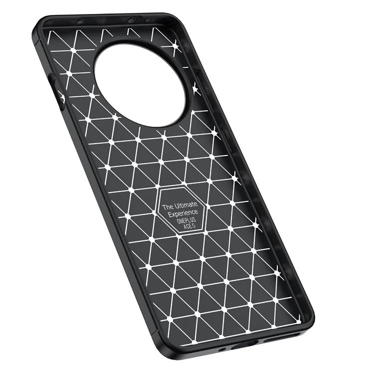 Per OnePlus Ace 5 5G Custodia Texture Litchi TPU Flessibile Copertura Telefonica, Nero