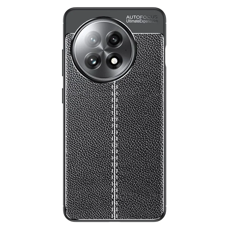 Per OnePlus Ace 5 5G Custodia Texture Litchi TPU Flessibile Copertura Telefonica, Nero