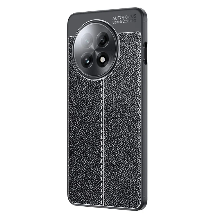 Per OnePlus Ace 5 5G Custodia Texture Litchi TPU Flessibile Copertura Telefonica, Nero